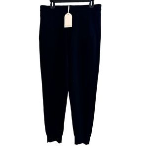 Van Winkle & Co Black 100% Cashmere Lounge Pants Women's Large NWT